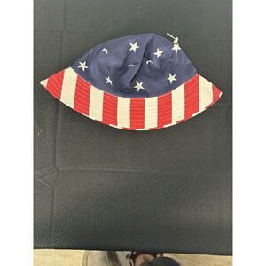 American Flag Bucket Hat Stars Stripes Red White Blue America Patriot Reversible